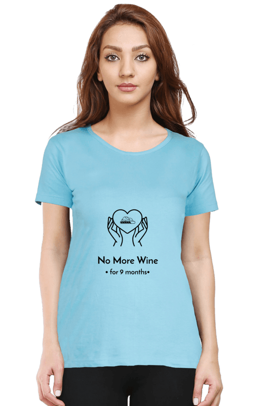 MoM to be T-shirt (NO MORE WINE) - Blooming Mother